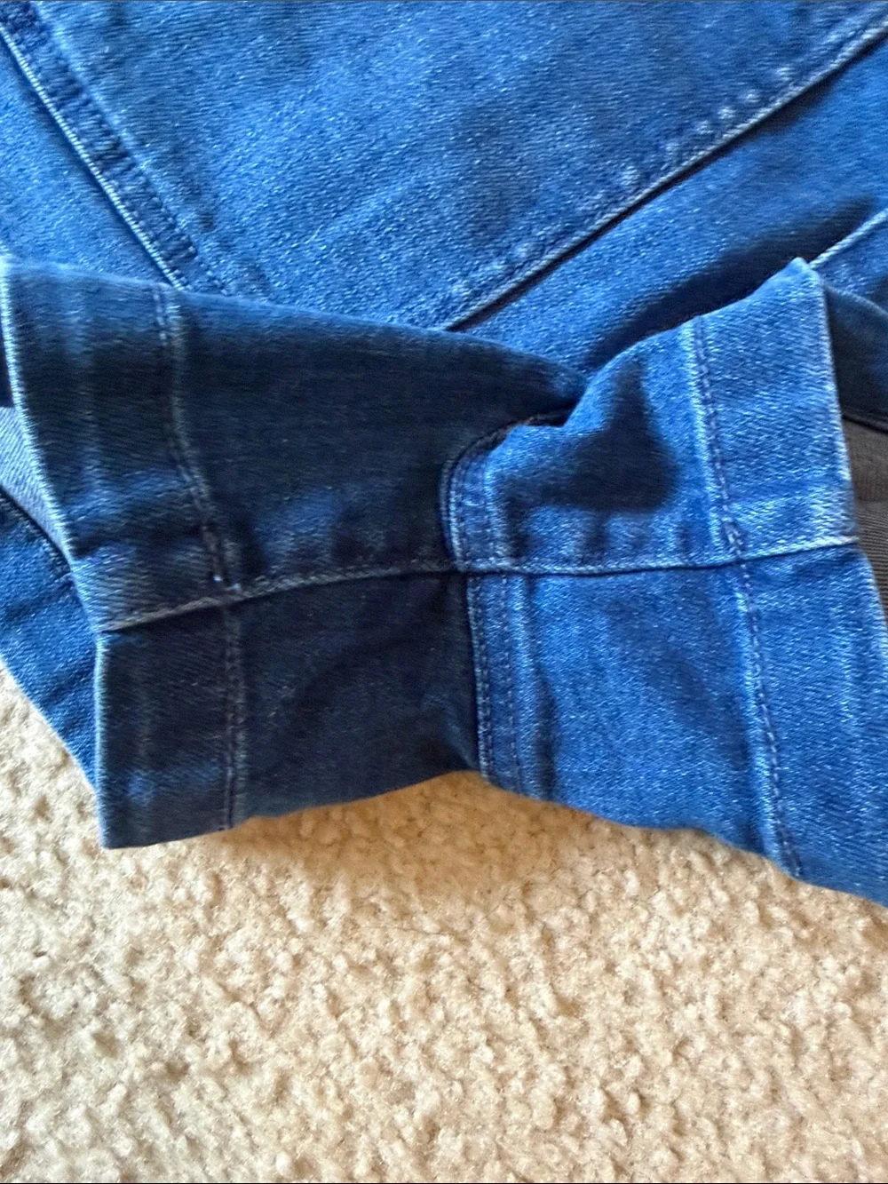 Anthropologie Pilcro Dark Blue Button-Front Denim Shorts - Picture 3 of 6